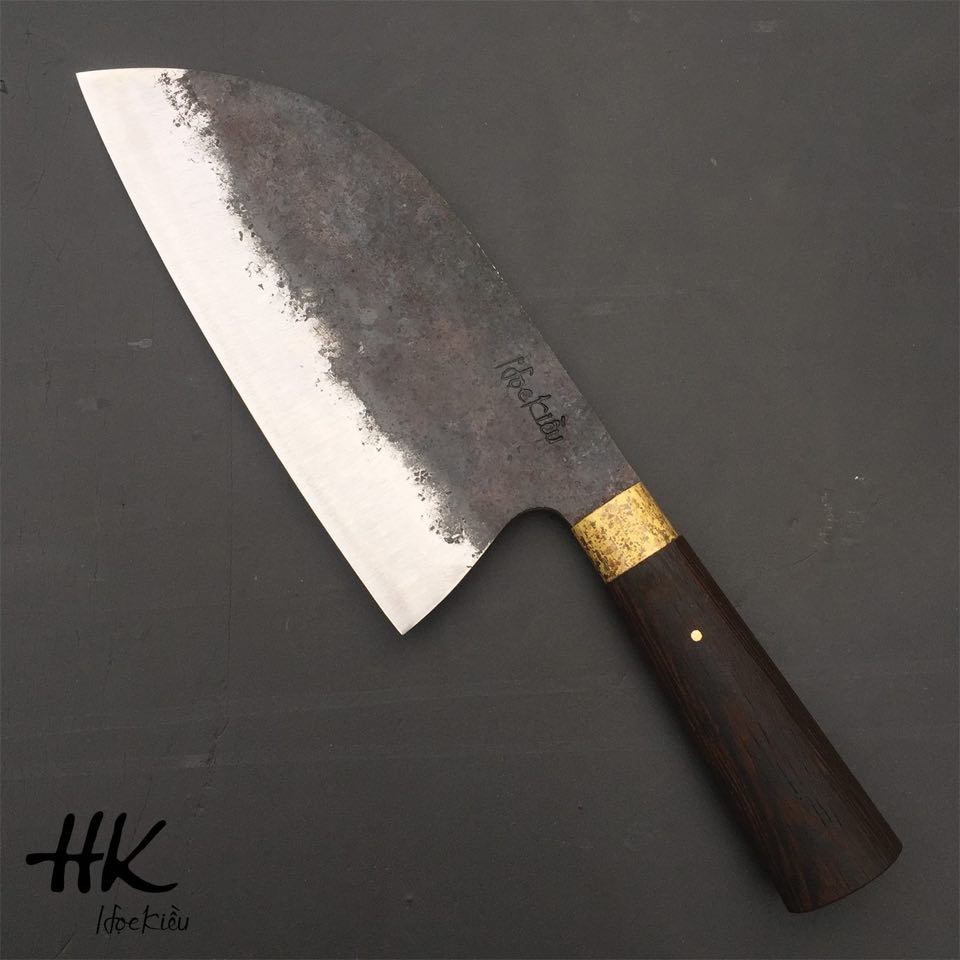 9 Hand Forged Carbon Steel Chinese Cleaver / Chopper by Hoc Kieu Blad –  Steel Forged Knives