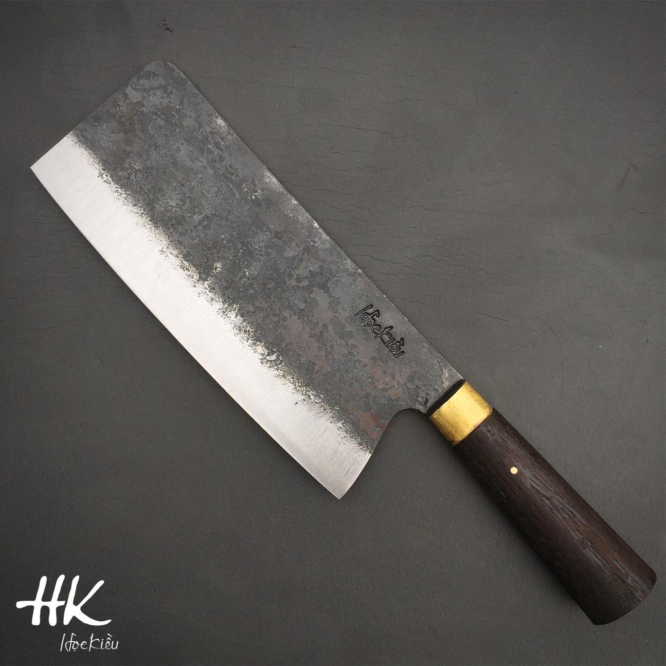  Forging Round Head Kitchen Knife, Anti-Rust Oil