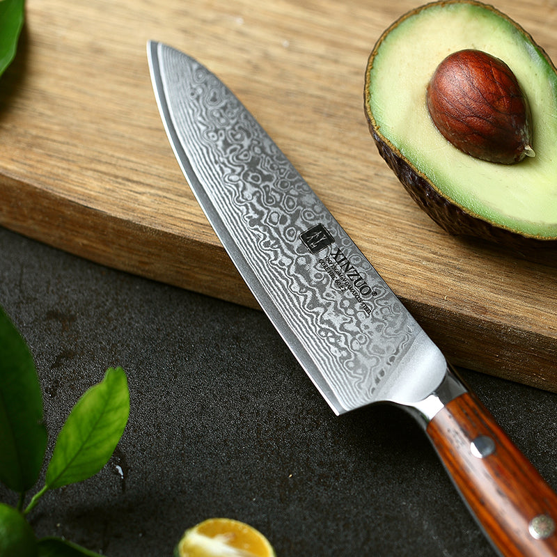5 Xinzuo Damascus Steel Utility / Petty Knife – Steel Forged Knives