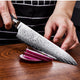 3 Piece Damascus Steel with Blue Resin Handle Kitchen Knife Set