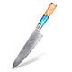 3 Piece Damascus Steel with Blue Resin Handle Kitchen Knife Set