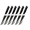 Set of 6 Damascus Steel Steak Knives
