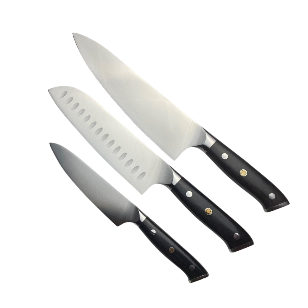 Stainless Steel Kitchen Knife Set 3Pcs/Set Chinese Knife Set Slicing Knife  Meat Cleaver Butcher Knife Chef Knives Set Fruit Knife