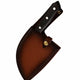 Serbian Carbon Steel Butcher Knife / Cleaver with Leather Sheath
